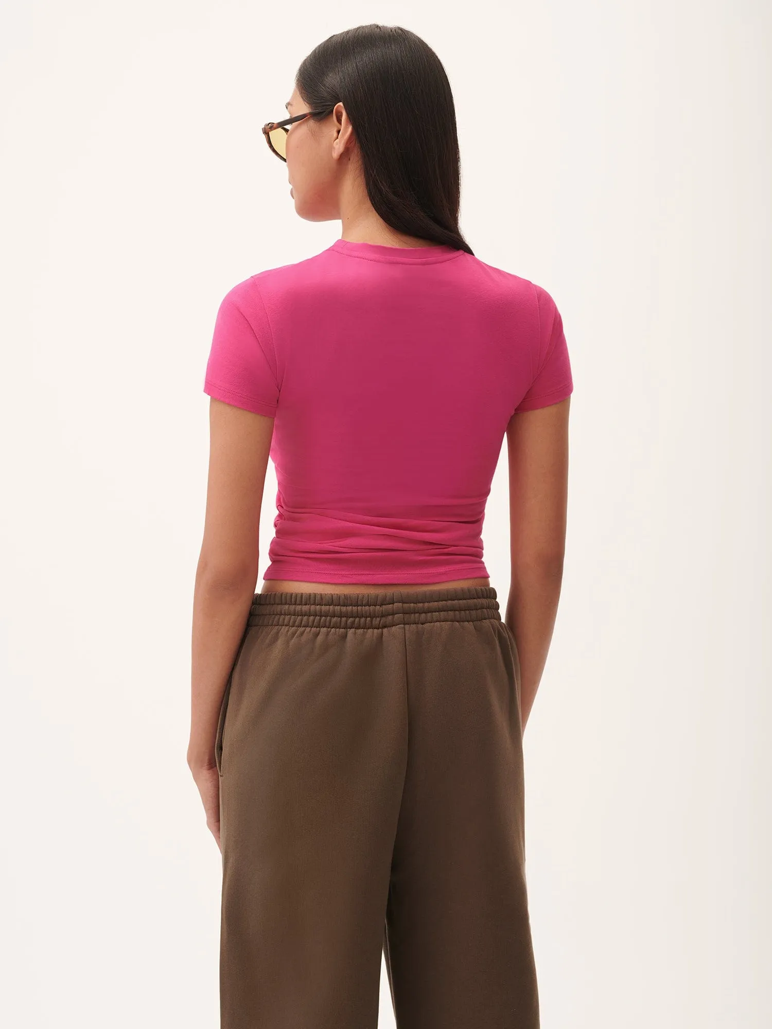 Womens 365 Cotton-Stretch T-shirt—Howlite Pink
