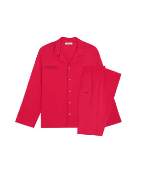 Womens 365 Lightweight Long Pyjama Set —goji red