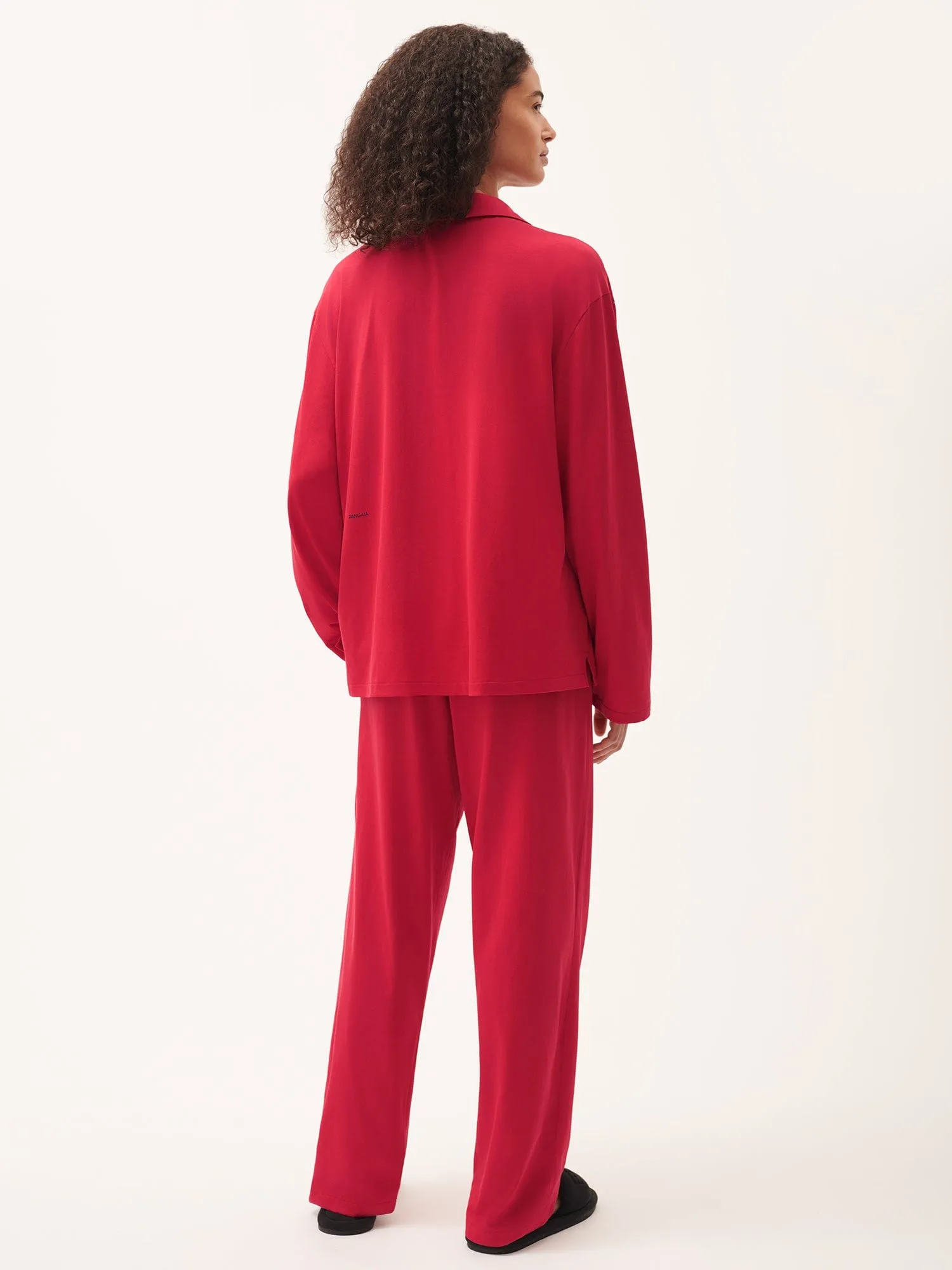 Womens 365 Lightweight Long Pyjama Set —goji red