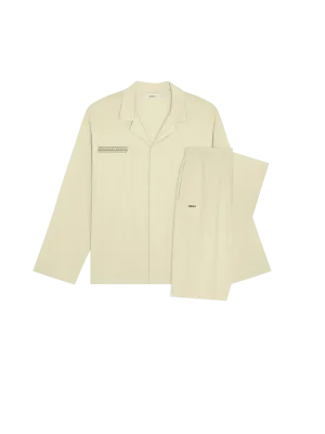 Womens 365 Lightweight Long Pyjama Set —maitake beige