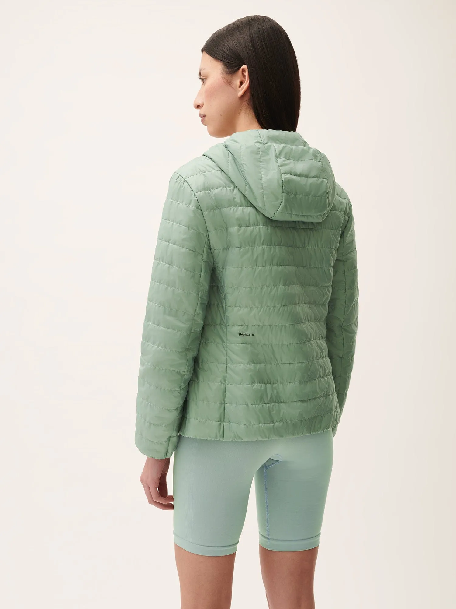 Womens Flower-Warmth Lite Jacket—Sage Green