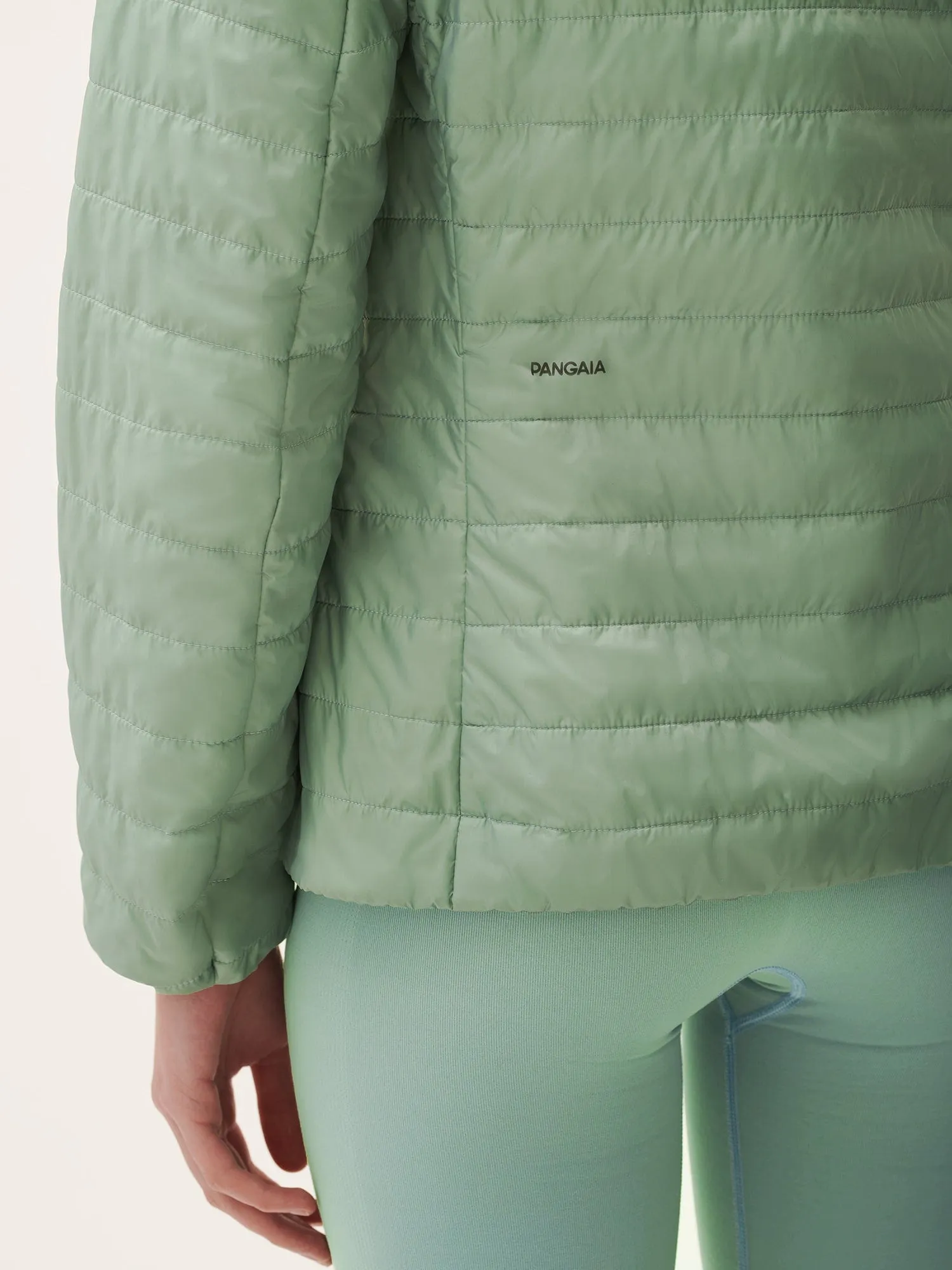 Womens Flower-Warmth Lite Jacket—Sage Green