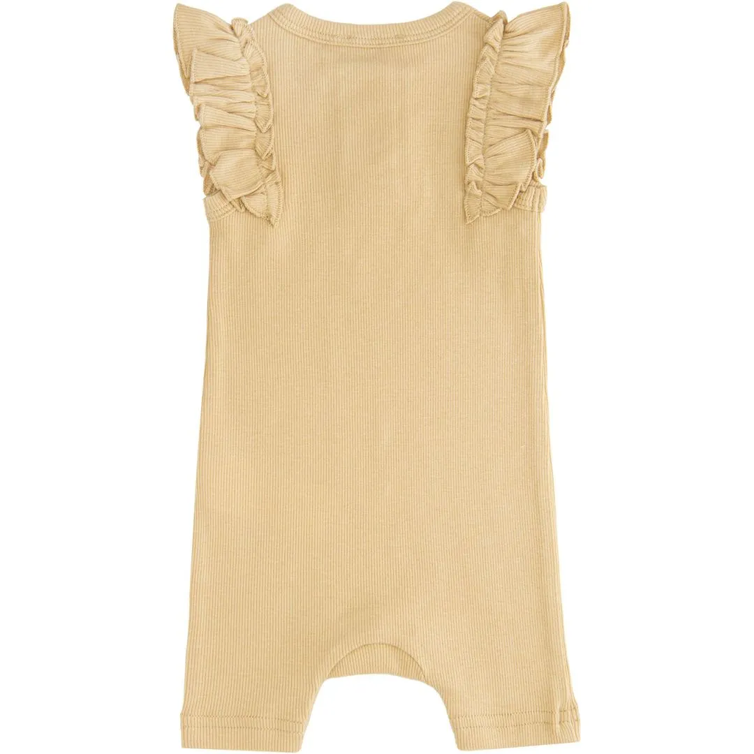 Yellow Mustard Ruffle Modal Shortie